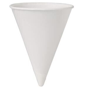 (2) sleeves of 200 SOLO Cup Company Paper Cone Water Cups, White, 4 oz